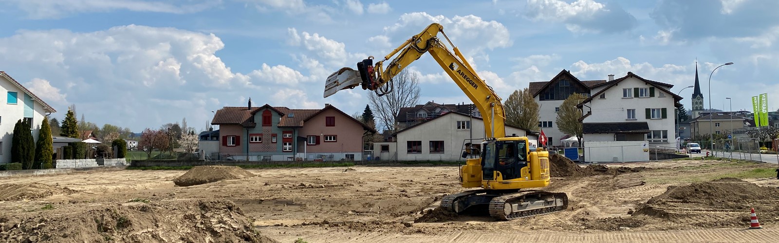 Baubeginn auf dem Säntbachareal in Schötz